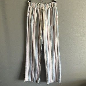 Ocean Drive Striped Beach Lounge Pants Womens Size M Cotton